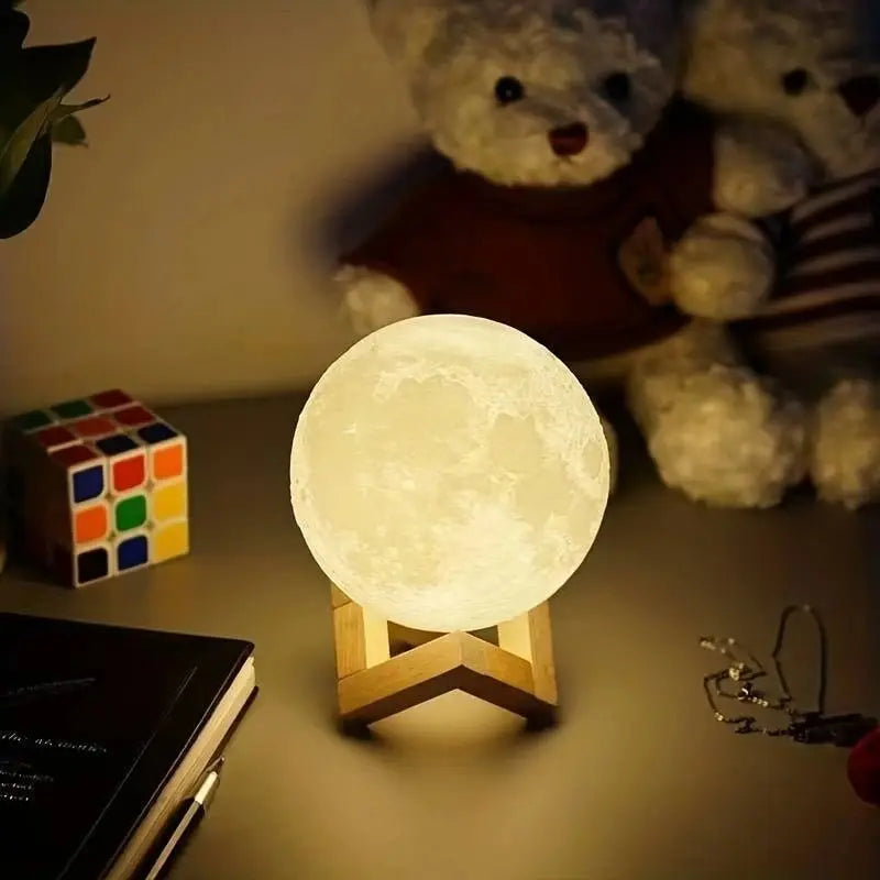 1 LED Moon Light Galaxy Light, DIY Moon Night Light, Ragazza, Ragazzo, Bambino, Regalo di Compleanno Donna, Decorazione Camera da Letto (Luce Calda)