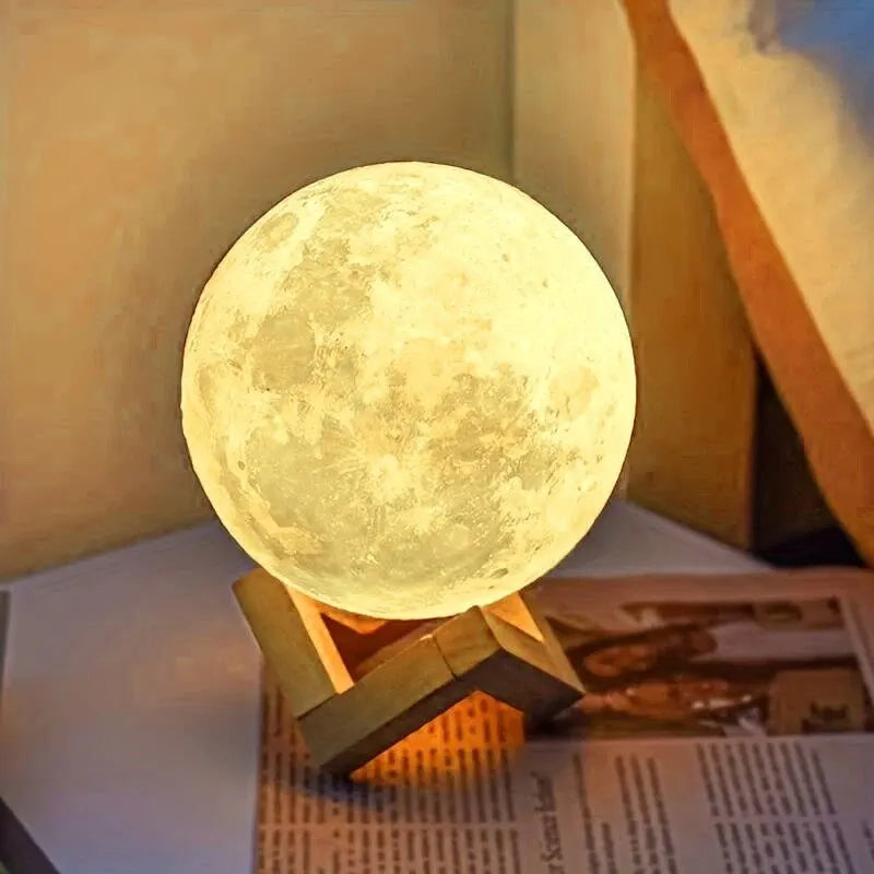 1 LED Moon Light Galaxy Light, DIY Moon Night Light, Ragazza, Ragazzo, Bambino, Regalo di Compleanno Donna, Decorazione Camera da Letto (Luce Calda)