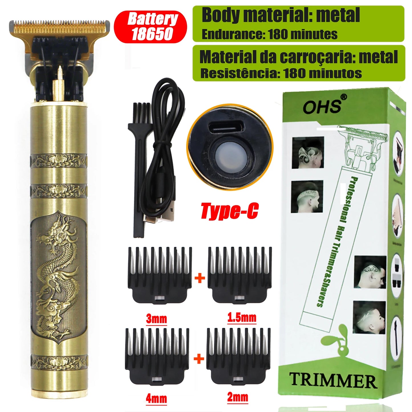 Vintage T9 Hair Clipper Beard Shaving Body Hair Trimmer Clippers Electric Men Haircut Machine 0mm Barber Shaver