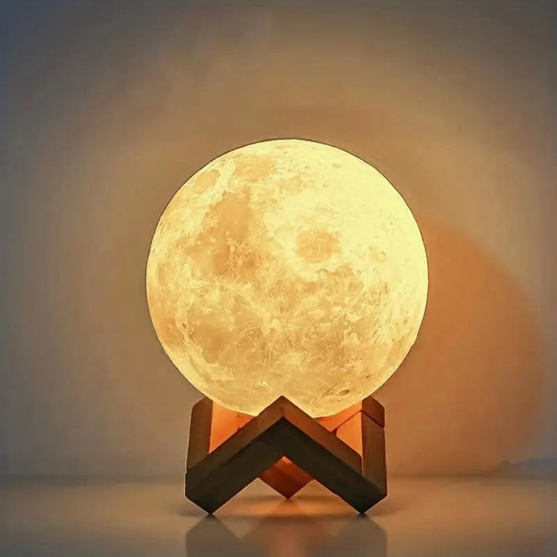 1 LED Moon Light Galaxy Light, DIY Moon Night Light, Ragazza, Ragazzo, Bambino, Regalo di Compleanno Donna, Decorazione Camera da Letto (Luce Calda)