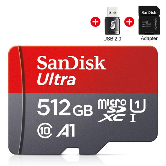 Memory Card 512GB 256GB 128GB 64GB 32GB 100MB/S Micro sd card UHS-1 flash card Memory Microsd SD + card reader adapter