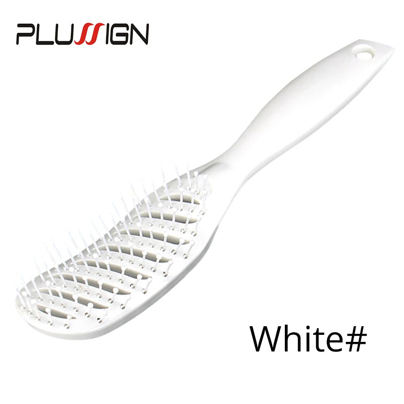 Styling Curly Hair Brush Salon Scalp Massager Comb Detangling Drying Brush Anti Static Curved Vent Brush Hairdressing Styling