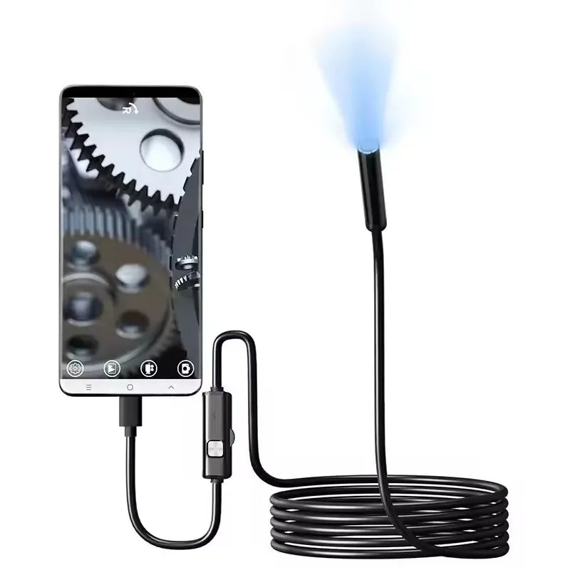 5.5MM 8.0MM 7.0MM TYPE-C Endoscope Camera 6 LEDs Adjustable USB Android Flexible Inspection Borescope Cameras for Phone PC