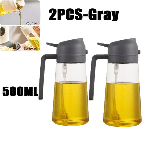 2in1 Kitchen Spray Oil Dispenser Oil Sprayer Polisher or Oil Brush for