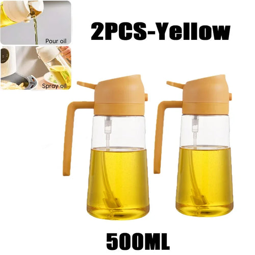 2in1 Kitchen Spray Oil Dispenser Oil Sprayer Polisher or Oil Brush for