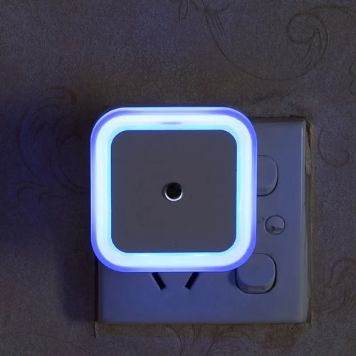1-4pcs LED Wireless Sensor Night Light EU US Plug Mini Square Night