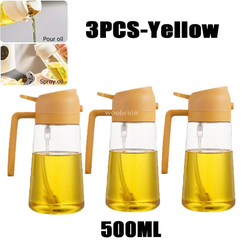 2in1 Kitchen Spray Oil Dispenser Oil Sprayer Polisher or Oil Brush for