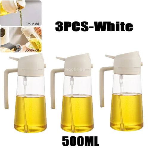 2in1 Kitchen Spray Oil Dispenser Oil Sprayer Polisher or Oil Brush for