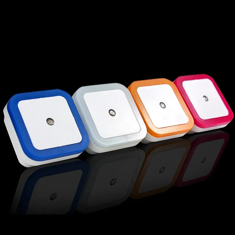 1-4pcs LED Wireless Sensor Night Light EU US Plug Mini Square Night
