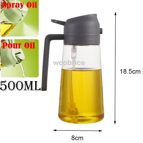 2in1 Kitchen Spray Oil Dispenser Oil Sprayer Polisher or Oil Brush for