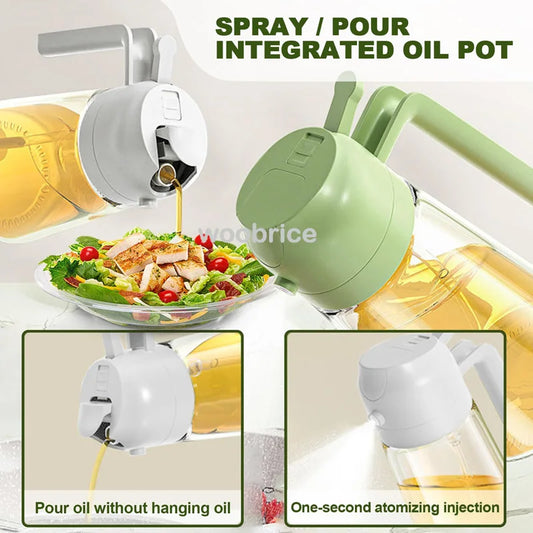 2in1 Kitchen Spray Oil Dispenser Oil Sprayer Polisher or Oil Brush for