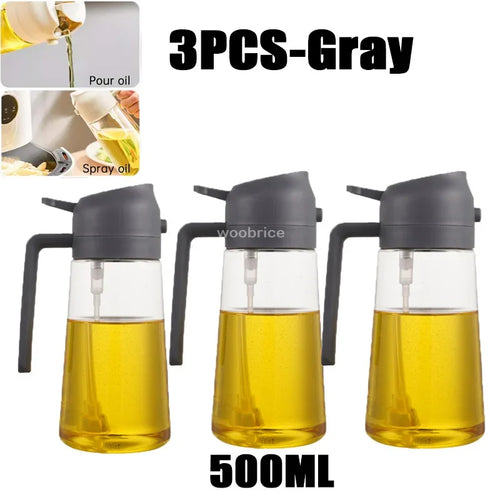 2in1 Kitchen Spray Oil Dispenser Oil Sprayer Polisher or Oil Brush for