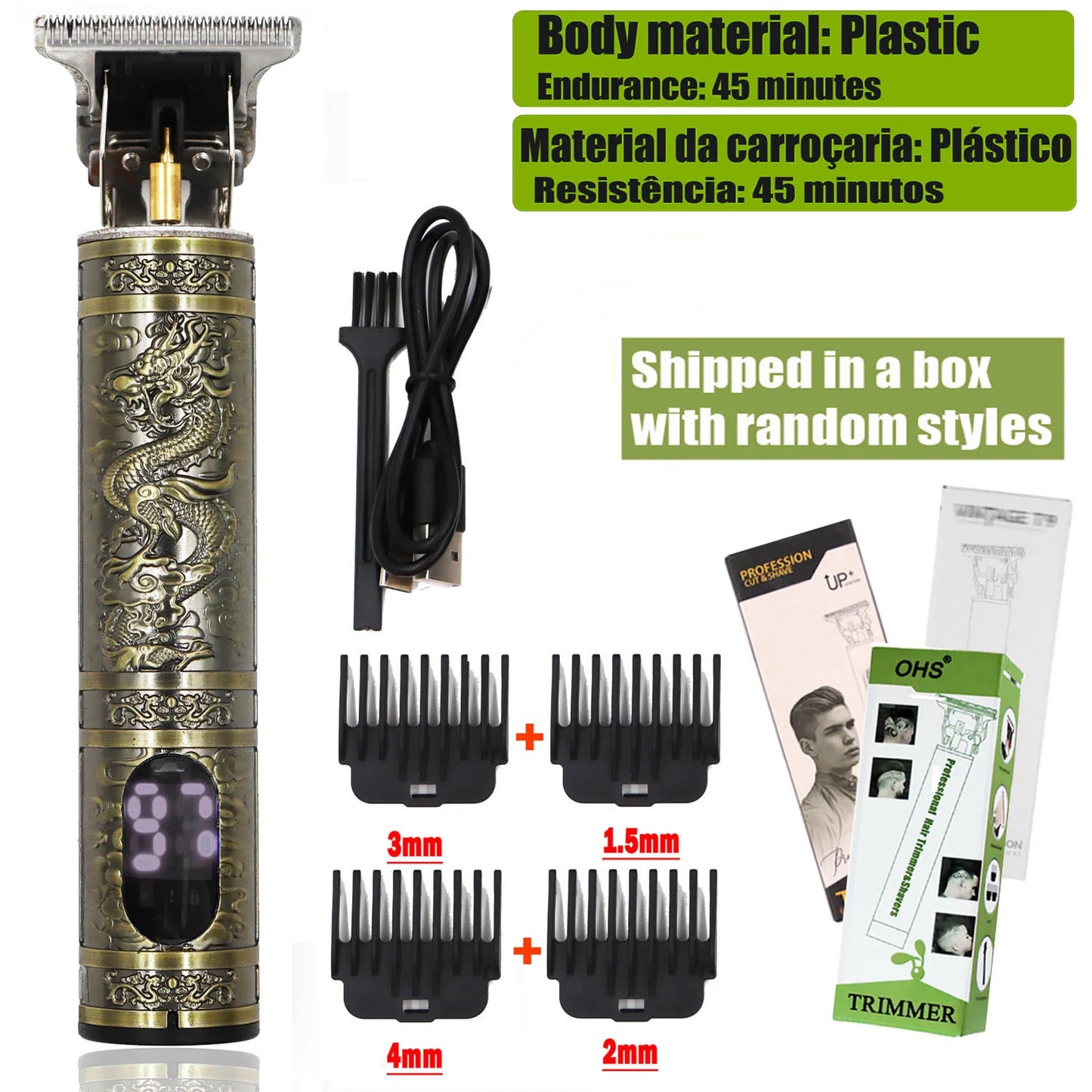 Vintage T9 Hair Clipper Beard Shaving Body Hair Trimmer Clippers Electric Men Haircut Machine 0mm Barber Shaver