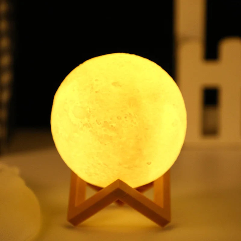 1 LED Moon Light Galaxy Light, DIY Moon Night Light, Ragazza, Ragazzo, Bambino, Regalo di Compleanno Donna, Decorazione Camera da Letto (Luce Calda)