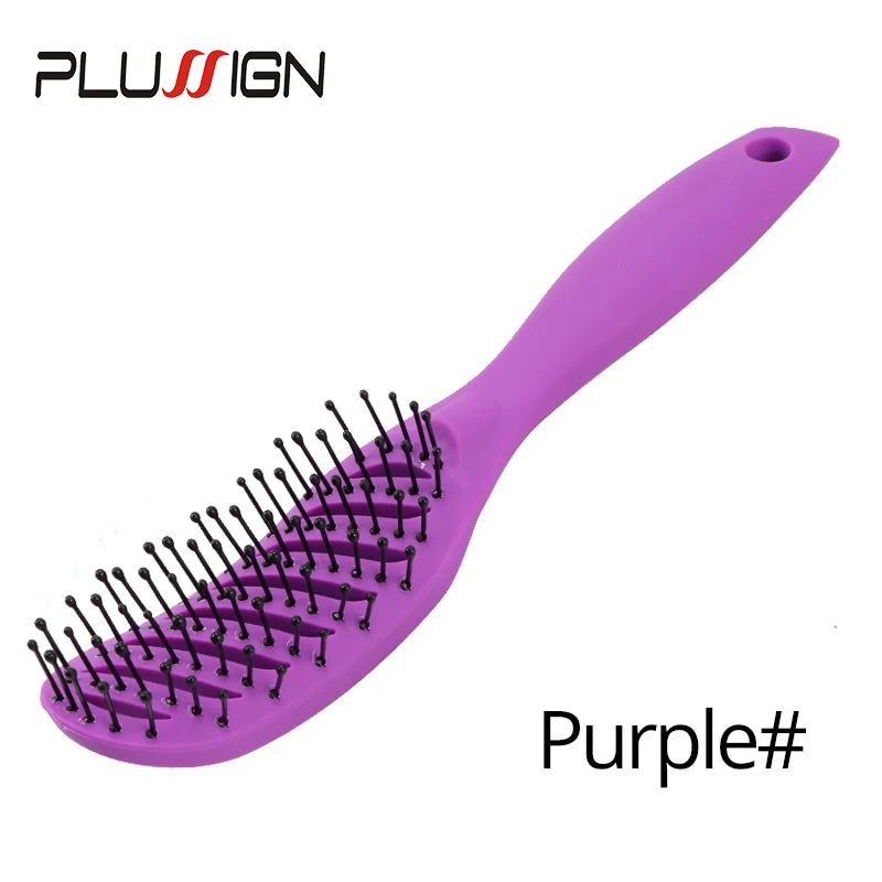 Styling Curly Hair Brush Salon Scalp Massager Comb Detangling Drying Brush Anti Static Curved Vent Brush Hairdressing Styling