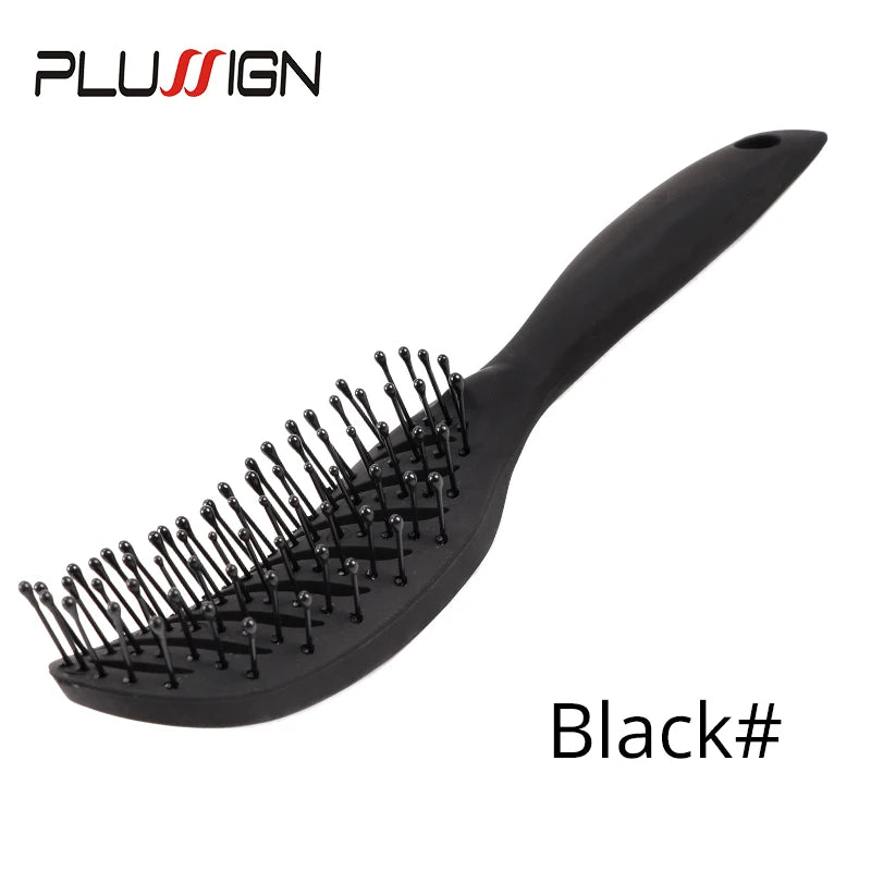 Styling Curly Hair Brush Salon Scalp Massager Comb Detangling Drying Brush Anti Static Curved Vent Brush Hairdressing Styling