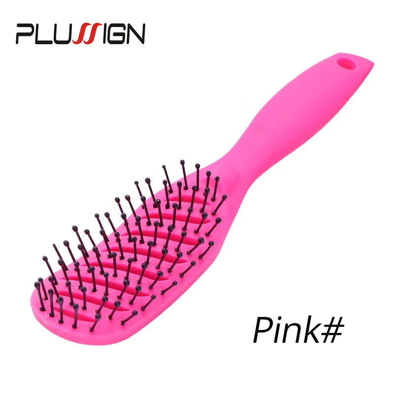 Styling Curly Hair Brush Salon Scalp Massager Comb Detangling Drying Brush Anti Static Curved Vent Brush Hairdressing Styling
